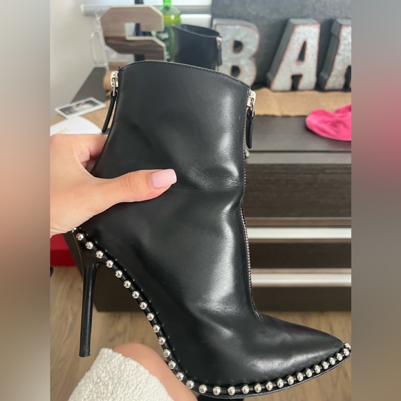 Black Alexander Wang Studded Heeled Booties - Picture 3 of 16